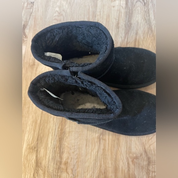 Koolaburra Ugg Mini II Leopard Print Black Suede Kids Size 2 - Picture 4 of 5